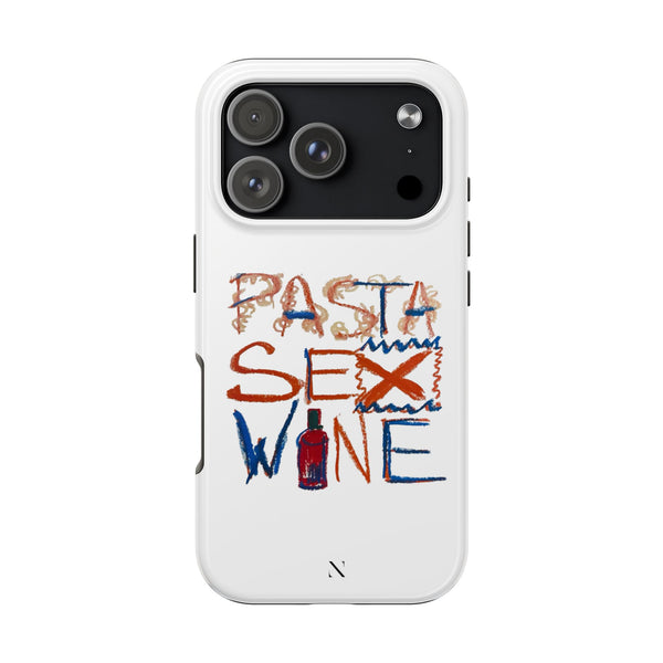 "pasta sex wine" Phone Case
